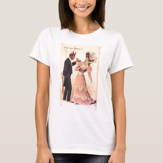 Krampus spagetti fäster skjortan tee (Framsida)