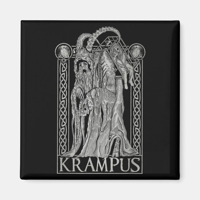 Krampus - Ss Von Krampus Mörk Gothic Jul  Magnet (Framsidan)