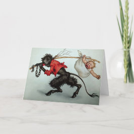 Krampus Stealing Baby-julkort Helgkort