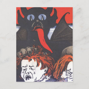 Krampus straffar barn vykort