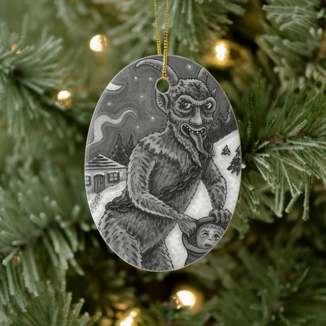 KRAMPUS & STygga BARN, LÄSKIG JULBERÄTTELSE Julgransprydnad Keramik (Träd)