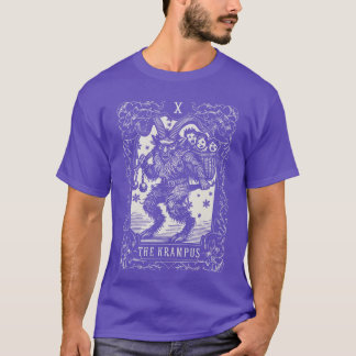 Krampus Tarot Card Design Christmas Season Evil Pa T Shirt