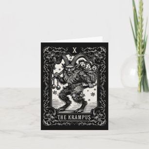 Krampus Tarot Card design Julsäsong Evil Pa Kort