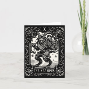 Krampus Tarot-kortdesign Julsäsong Onda Pa Kort