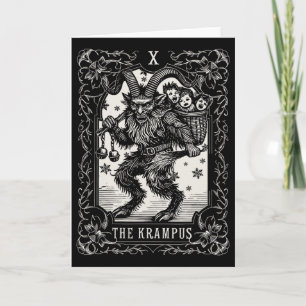 Krampus Tarot-kortdesign Julsäsong Onda Pa Kort