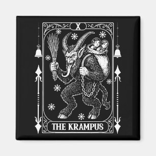 Krampus Tarot-kortdesign Julsäsong Onda Pa Magnet