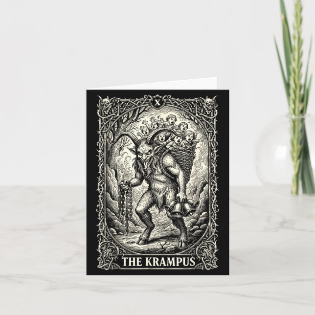 Krampus Tarotkort Goth Witches Svarta Pyjamas C Kort (Framsida)