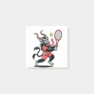 Krampus Tennis Juldomstol Djävel Tennis Post-it Block