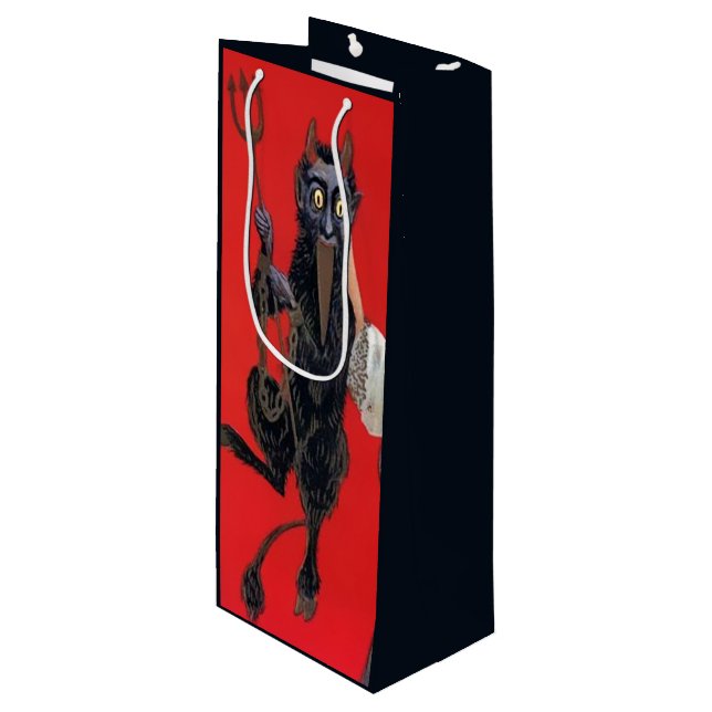 Krampus Vin Gift Bag (Framsidan Vinklad)