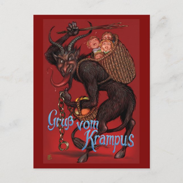 Krampus vykort (Framsida)