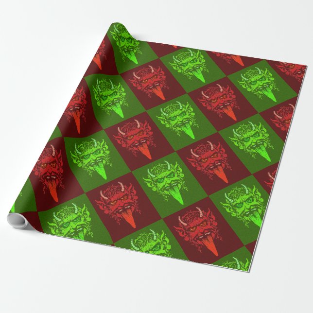 Krampus Wrapping Papprare Presentpapper (Utrullad)