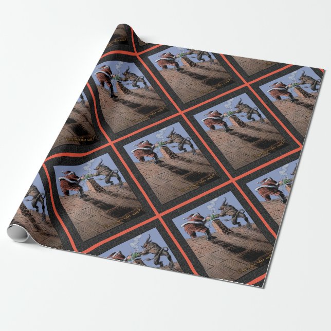 Krampus Wrapping Papprare Presentpapper (Utrullad)
