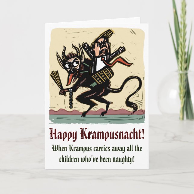 Krampuskort Helgkort (Framsida)