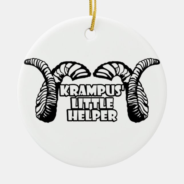 Krampuss lite hjälpreda julgransprydnad keramik (Framsidan)