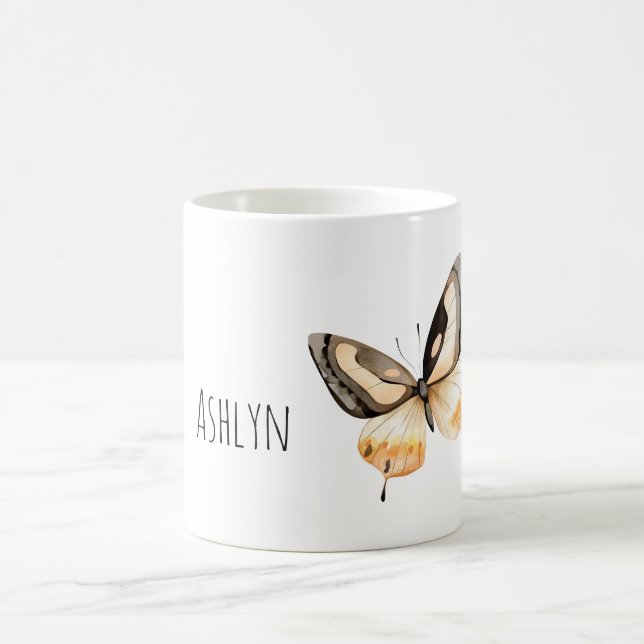 Krämskär bruna fjäril kaffemugg (Center)
