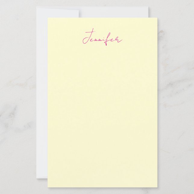Krämskär elegant modern minimalist enfaldig namn (Framsida)