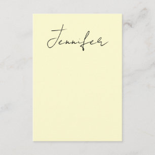 Krämskug elegant modern minimalist enfaldig namnsk tilläggskort