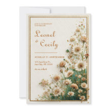 Krämstrukturerad Guld Astrantia Bröllop