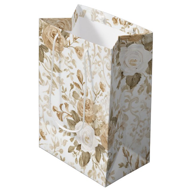 Krämvit bohemisk blombröllopsdusch (Framsidan Vinklad)