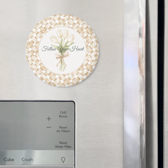 Krämvit falsk korgfläta   magnet (In Situ (Fridge))