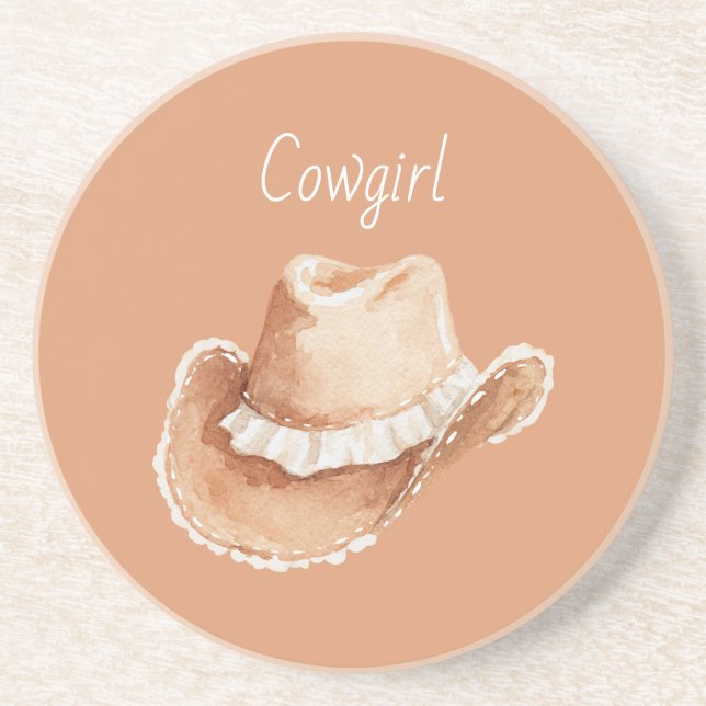 Krämvit spets cowboyhatt underlägg (Framsidan)