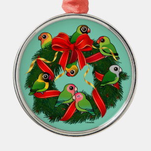 Kran för Birdorable Lovebirdsjul Julgransprydnad Metall