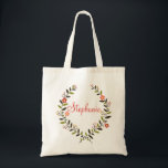 Kran för elegantpersonligblommigt tygkasse<br><div class="desc">Blom- kran för elegantpersonlig med namn. Eco-vänskapsmatchen tote bags gör en idealgåva för dina brud- deltagare. Påfyllningen med henne favorit- saker och därefter ditt mottagareare kan använda som henne,  hänger lös personligen för att shoppa,  för bokar eller för idrottshallen.</div>