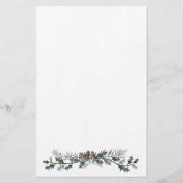 Kran för för god julhälsningmistletoe och gräs brevpapper