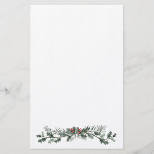 Kran för för god julhälsningmistletoe och gräs brevpapper