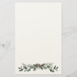 Kran för för god julhälsningmistletoe och gräs brevpapper