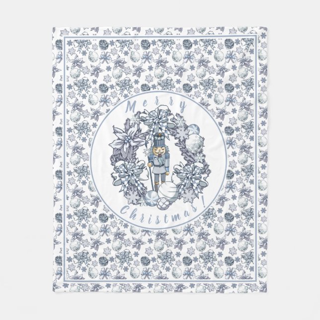 Kran för vitjulnötknäppare fleecefilt (Framsidan)