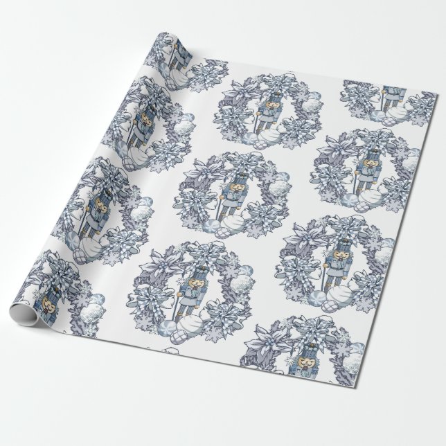 Kran för vitjulnötknäppare presentpapper (Utrullad)