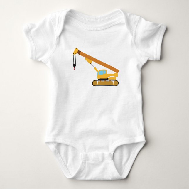 Kran Konstruktions Lastbil T Shirt (Framsida)
