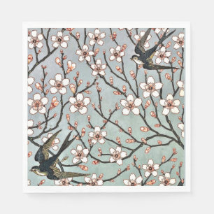 Kran - Mandelblommor och svalor Pappersservett