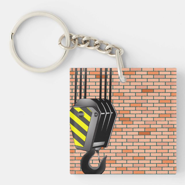 Kran och krok Keychain (Framsidan)
