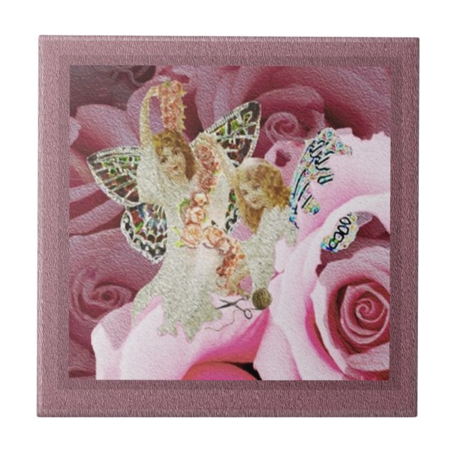 Kranar för fjärilsänglardanande kakelplatta (Framsidan)