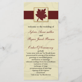 kranbärsfall löv hösten bröllop program