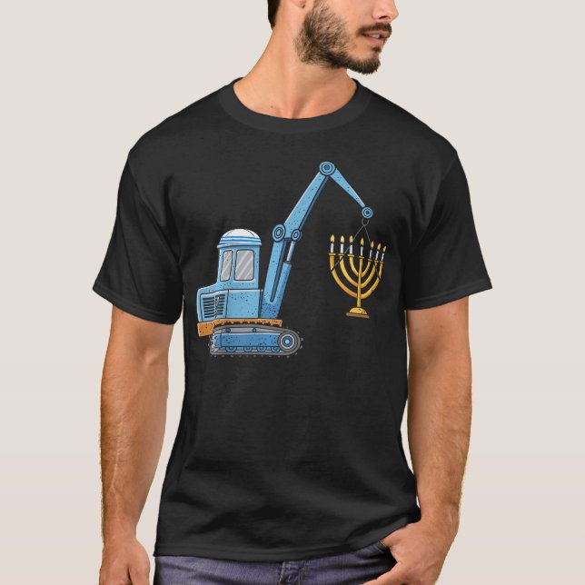 Kranbygge Chanukka T Shirt (Framsida)
