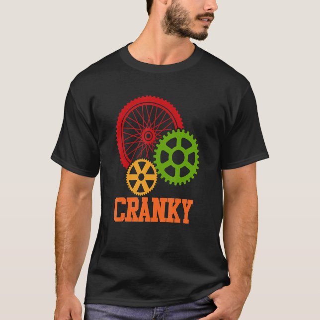 Krancykelcykelcykelns dragningsdiagram t shirt (Framsida)