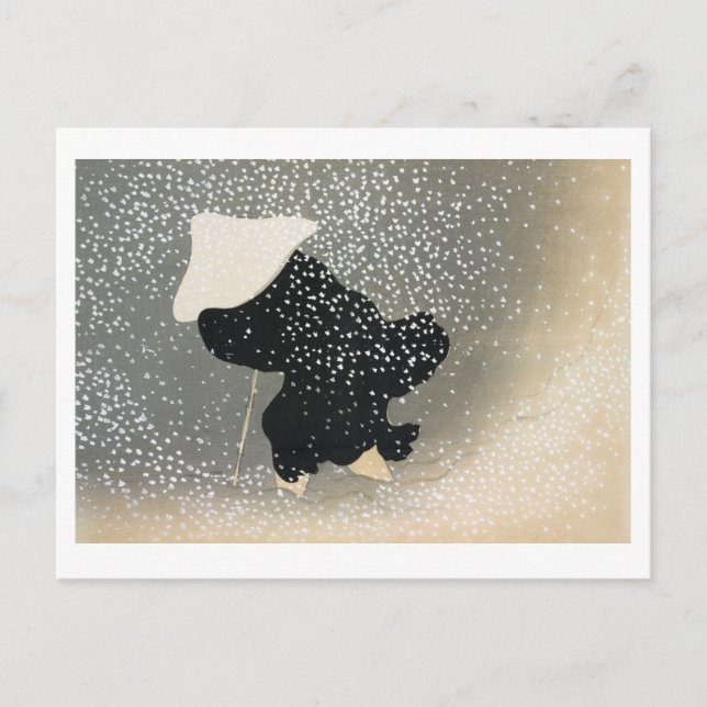 Kranes från Momoyogusa av Kamisaka Sekka Vykort (Framsida)