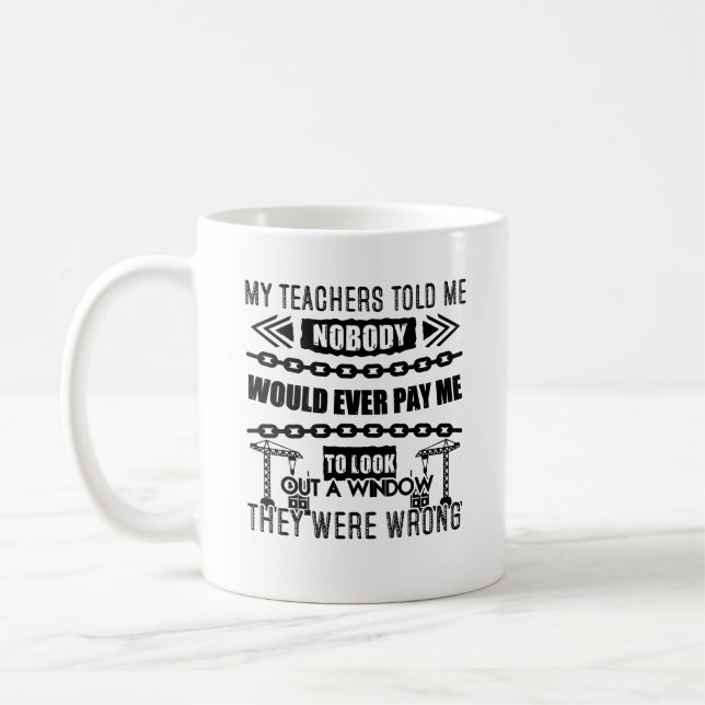 Kranförarejobbmugg Kaffemugg (Vänster)