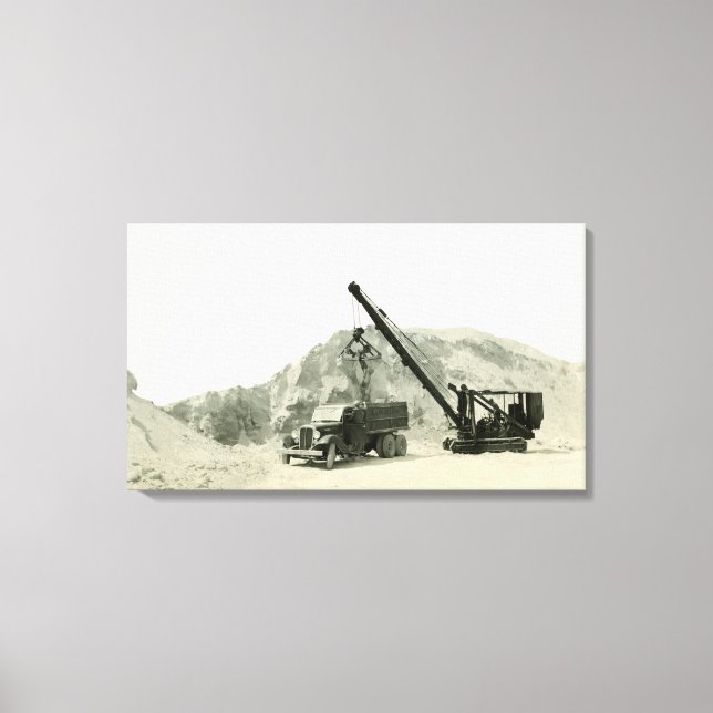 Kranförarekran som laddar canvastryck (Framsida)