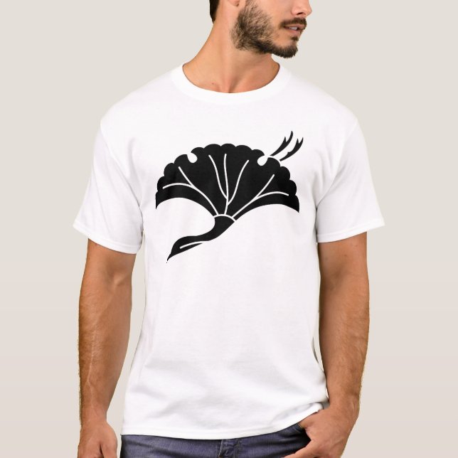 Kranformad ginkgo löv t shirt (Framsida)