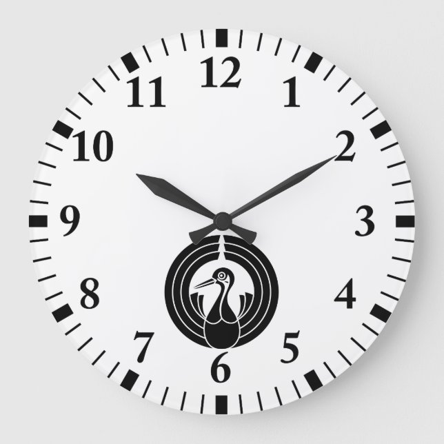 Kranformad noshi-cirkel stor klocka (Framsida)