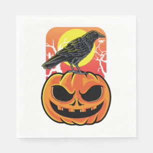 Krånga Halloween Fågelskådare Present Pappersservett