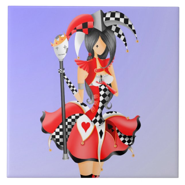 krånglig jester och marionett Kung Kakelplatta (Framsidan)