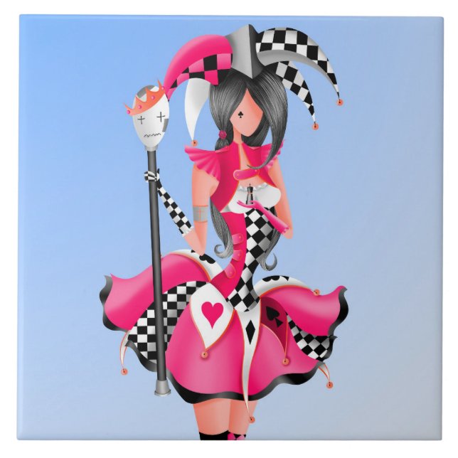 krånglig jester och marionett Kung Kakelplatta (Framsidan)