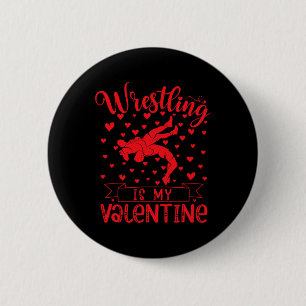 Krängning är min Valentine Red Kärlek Heart Valent Knapp
