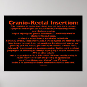 Kranio-rektal infogning Poster
