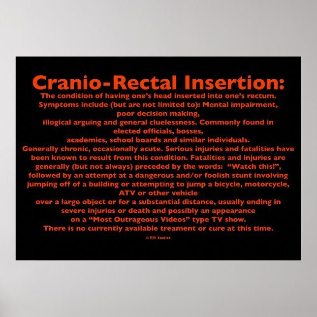 Kranio-rektal infogning Poster (Framsidan)